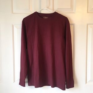 NWT L.L. Bean Red Long sleeve T-Shirt